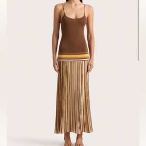 Faithfull the Brand Citara Maxi Dress Cocoa (Size XS)